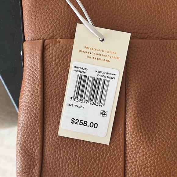 Radley small cognac leather crossbody handbag - Picture 3 of 9